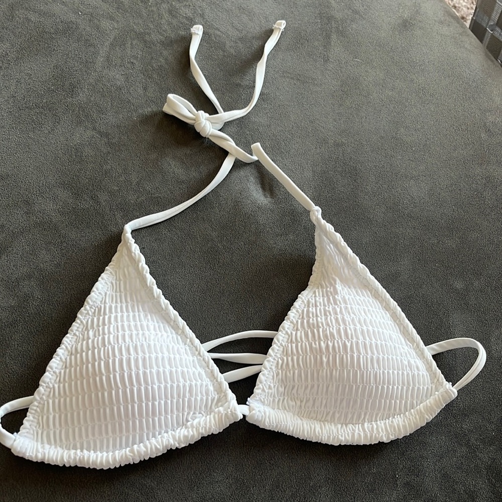 White triangle bikini top brand new never worn small